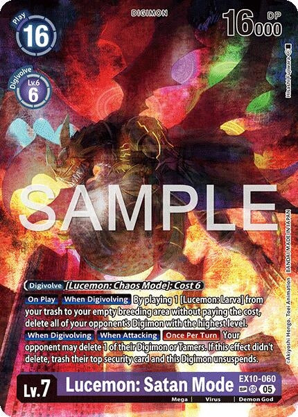Lucemon: Satan Mode [EX10-060] (SP) [Sinister Order]