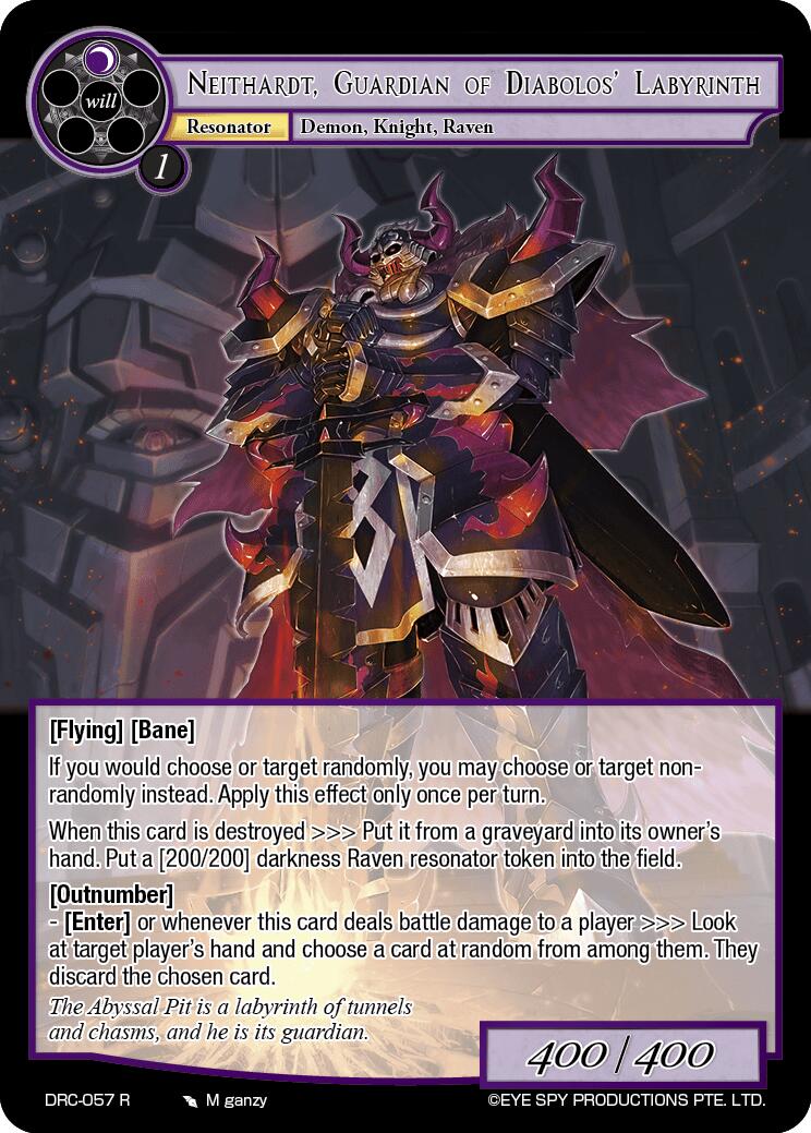 Neithardt, Guardian of Diabolos' Labyrinth (DRC-057 R) [Descent into the Raven's Catacombs]