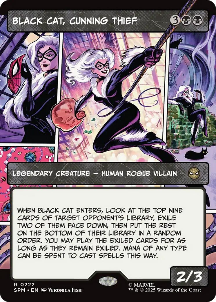 Black Cat, Cunning Thief (Borderless) (222) [Marvel's Spider-Man]