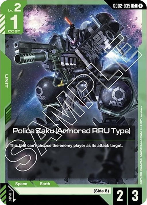 Image for Police Zaku (Armored RRU Type) (GD02-035) [Dual Impact] - Gundam Card Game