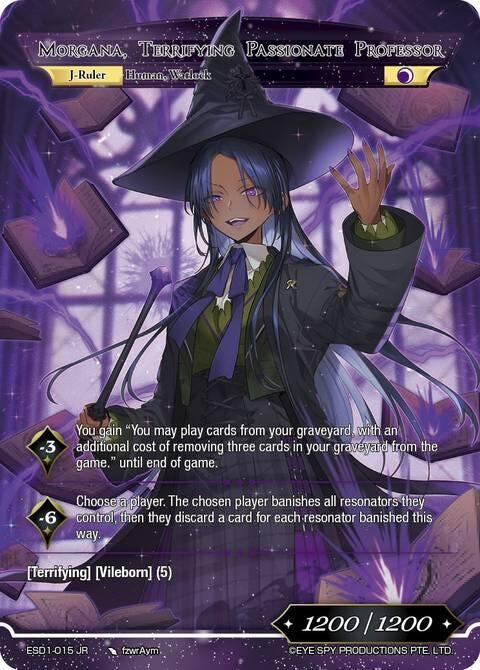Image for Raven's Order's Professor, Morgana // Morgana, Terrifying Passionate Professor (ESD1-015 JR) [Evil Cluster Starter Deck 1: Valgott] - Force of Will