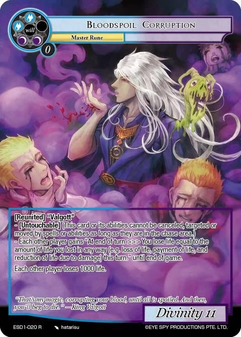 Image for Bloodspoil Corruption (ESD1-020 R) [Evil Cluster Starter Deck 1: Valgott] - Force of Will