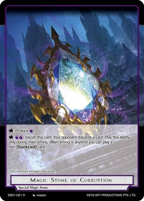 Image for Magic Stone of Corruption (ESD1-021 R) [Evil Cluster Starter Deck 1: Valgott] - Force of Will