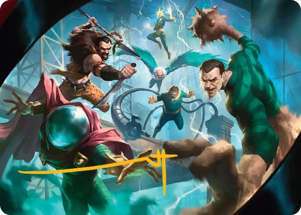 Image for Behold the Sinister Six! Art Card (7/54) (Gold-Stamped Signature) (7) [Marvel's Spider-Man] - Magic: The Gathering