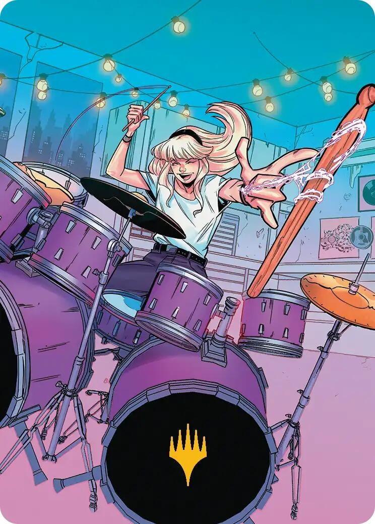 Image for Gwen Stacy Art Card (Gold-Stamped Planeswalker Symbol) (34/54) (34) [Marvel's Spider-Man] - Magic: The Gathering