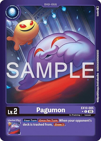 Image for Pagumon (Limited Foil) (EX10-005 C) [Sinister Order] - Digimon Card Game