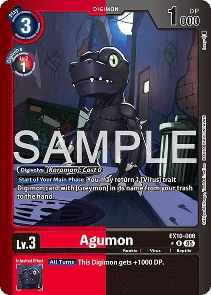 Image for Agumon (Limited Foil) (EX10-006 U) [Sinister Order] - Digimon Card Game