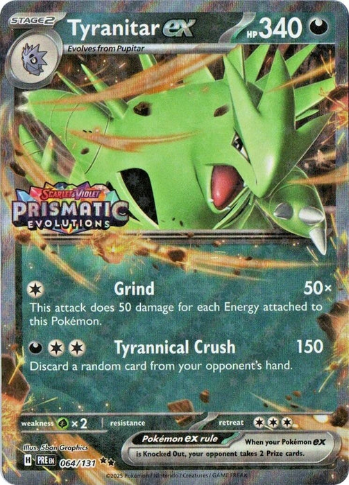 Image for Tyranitar ex (Prismatic Evolutions Stamp) (064/131) [Miscellaneous Cards & Products] - Pokemon