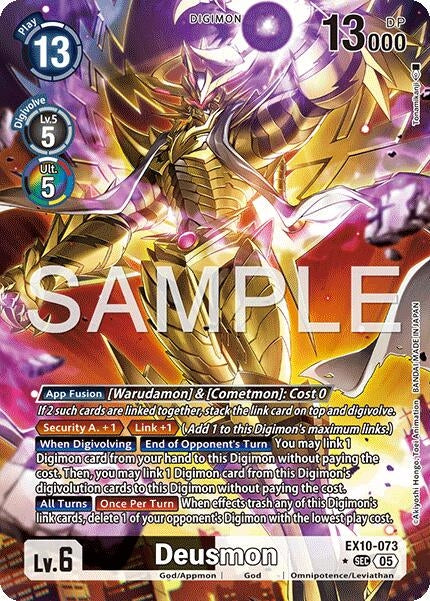 Image for Deusmon (Alternate Art) (EX10-073 SEC) [Sinister Order] - Digimon Card Game