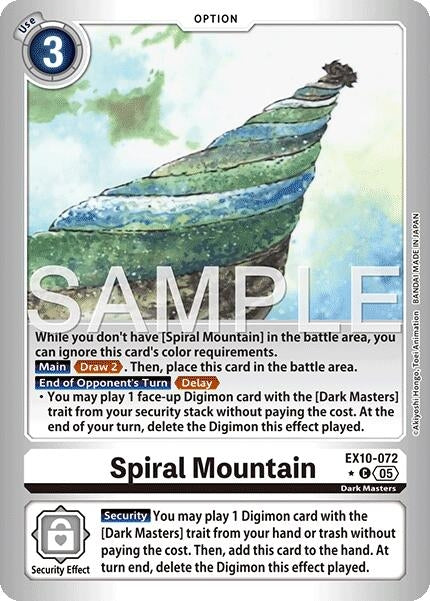 Image for Spiral Mountain (Limited Foil) (EX10-072 C) [Sinister Order] - Digimon Card Game