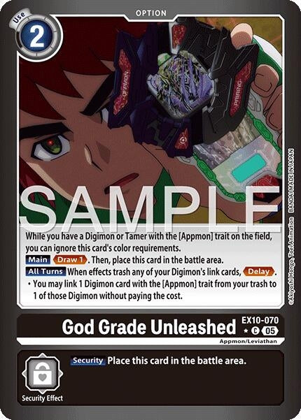 Image for God Grade Unleashed (Limited Foil) (EX10-070 C) [Sinister Order] - Digimon Card Game