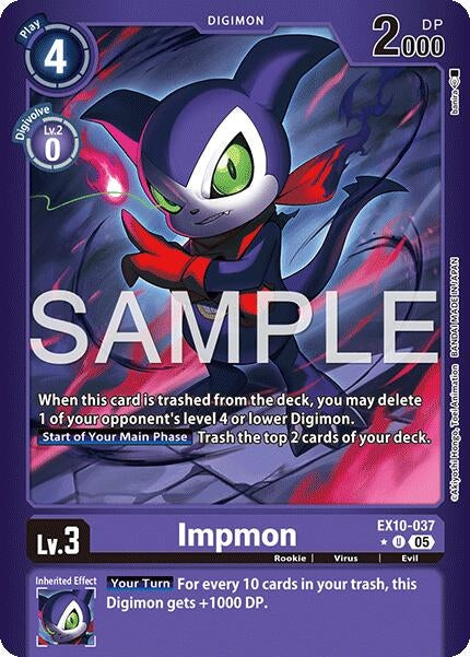 Image for Impmon (Limited Foil) (EX10-037 U) [Sinister Order] - Digimon Card Game