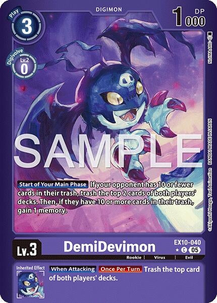 Image for DemiDevimon (Limited Foil) (EX10-040 C) [Sinister Order] - Digimon Card Game