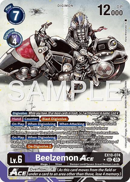 Image for Beelzemon ACE (Alternate Art) (EX10-074 SEC) [Sinister Order] - Digimon Card Game