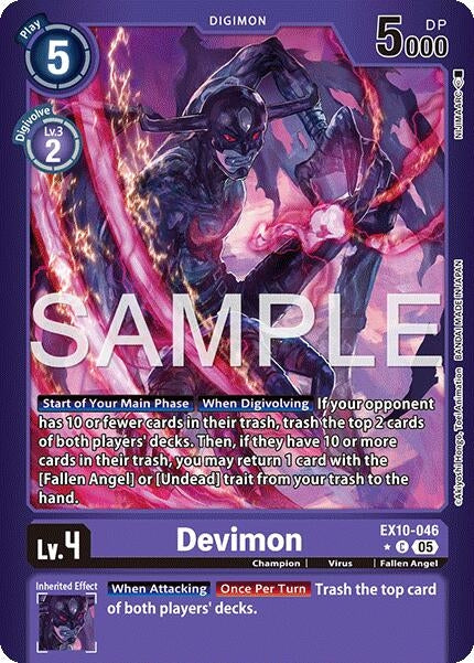 Image for Devimon (Limited Foil) (EX10-046 C) [Sinister Order] - Digimon Card Game