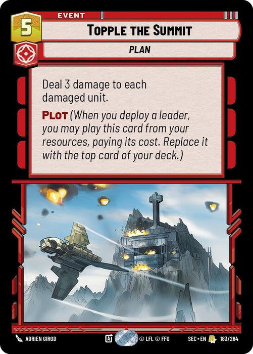 Image for Topple the Summit (183/264) [Secrets of Power] - Star Wars: Unlimited