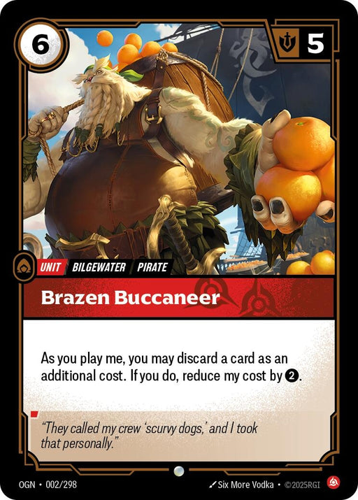 Image for Brazen Buccaneer (002/298) [Origins] - Riftbound: League of Legends Trading Card Game