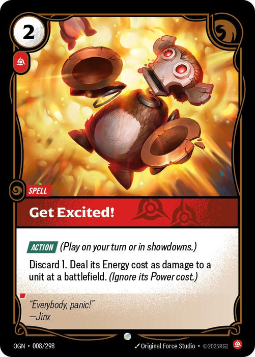 Image for Get Excited! (008/298) [Origins] - Riftbound: League of Legends Trading Card Game