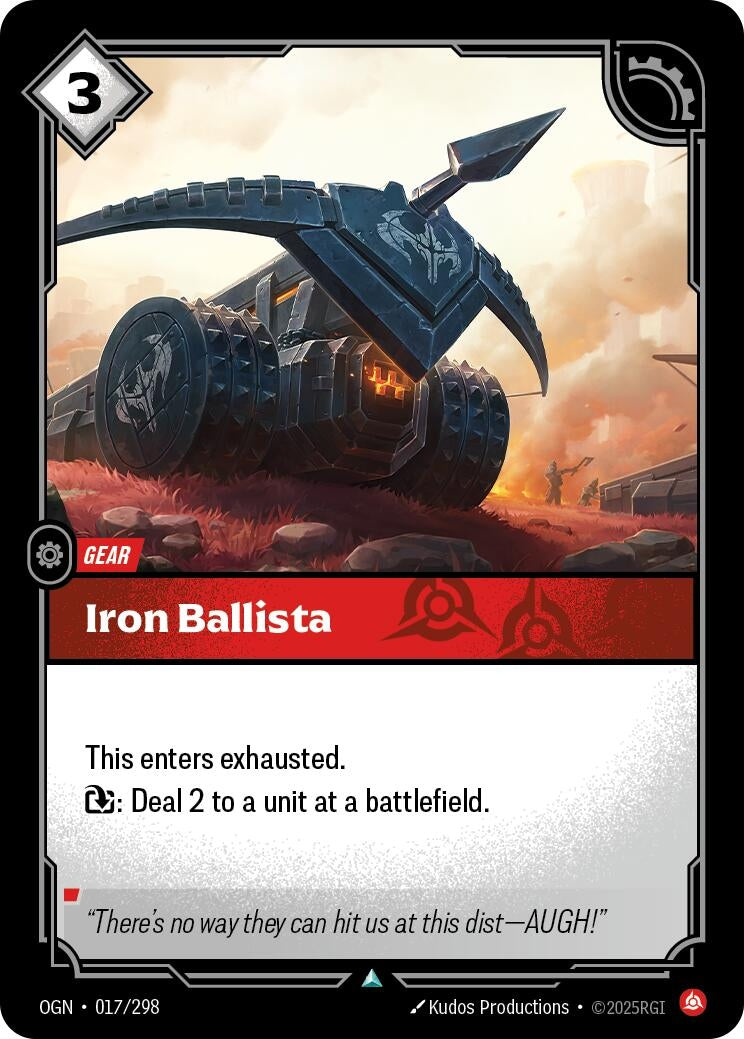 Image for Iron Ballista (017/298) [Origins] - Riftbound: League of Legends Trading Card Game