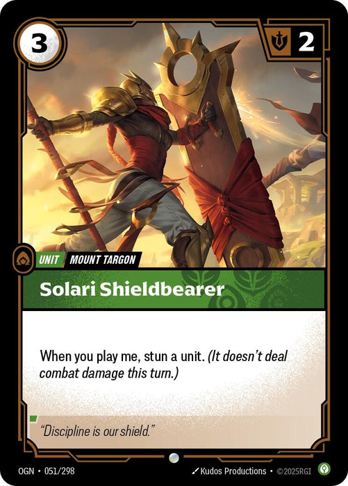 Image for Solari Shieldbearer (051/298) [Origins] - Riftbound: League of Legends Trading Card Game