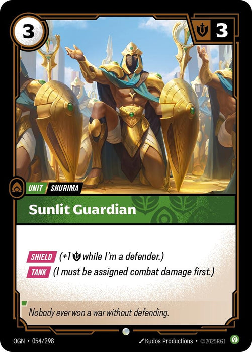 Image for Sunlit Guardian (054/298) [Origins] - Riftbound: League of Legends Trading Card Game