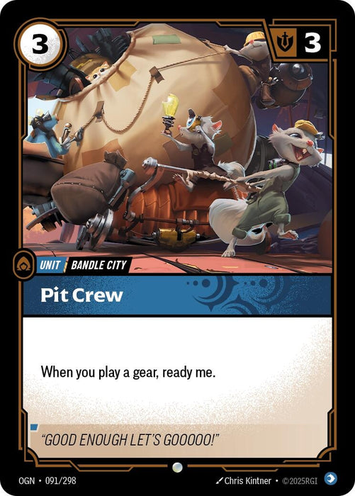 Image for Pit Crew (091/298) [Origins] - Riftbound: League of Legends Trading Card Game