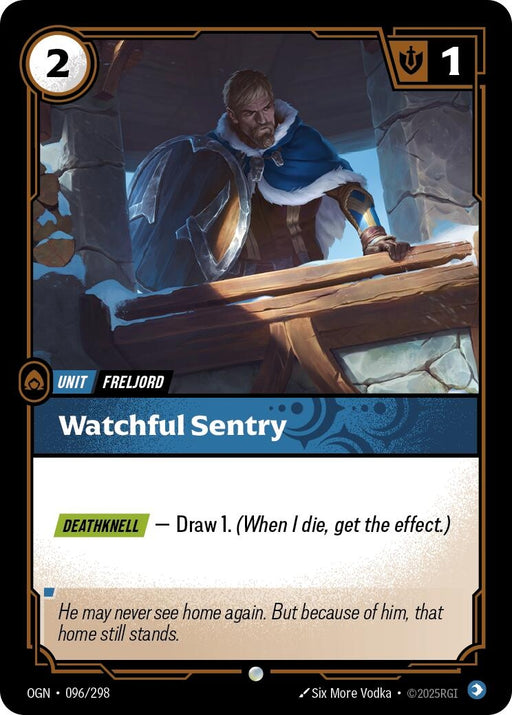 Image for Watchful Sentry (096/298) [Origins] - Riftbound: League of Legends Trading Card Game