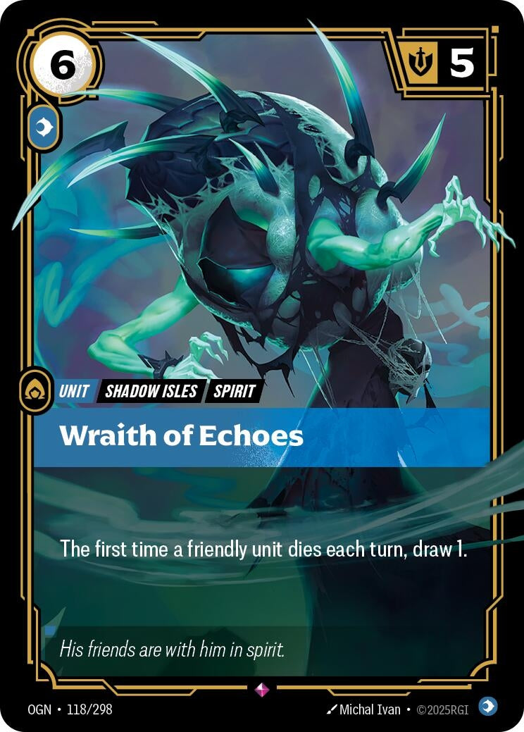 Image for Wraith of Echoes (118/298) [Origins] - Riftbound: League of Legends Trading Card Game
