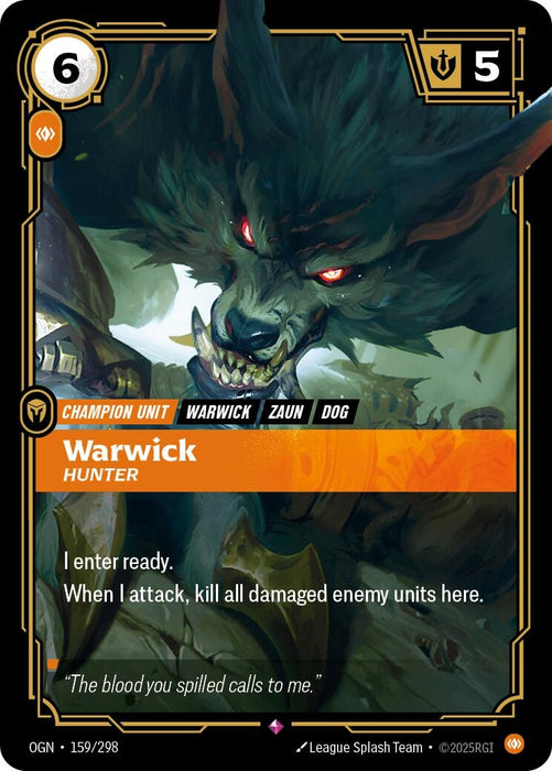 Image for Warwick - Hunter (159/298) [Origins] - Riftbound: League of Legends Trading Card Game