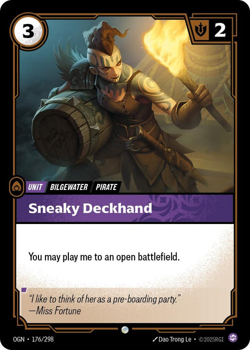 Image for Sneaky Deckhand (176/298) [Origins] - Riftbound: League of Legends Trading Card Game