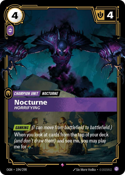 Image for Nocturne - Horrifying (194/298) [Origins] - Riftbound: League of Legends Trading Card Game