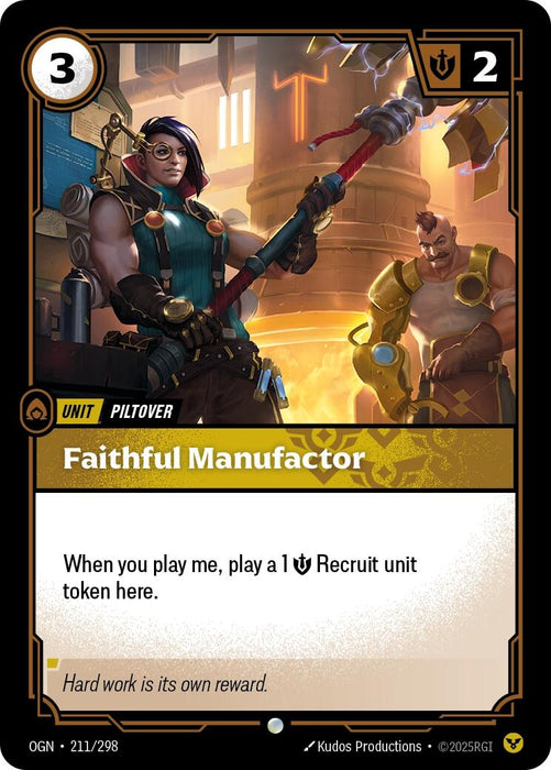 Image for Faithful Manufactor (211/298) [Origins] - Riftbound: League of Legends Trading Card Game