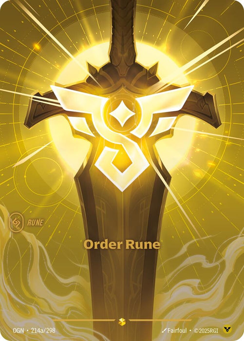 Image for Order Rune (Alternate Art) (214a/298) [Origins] - Riftbound: League of Legends Trading Card Game