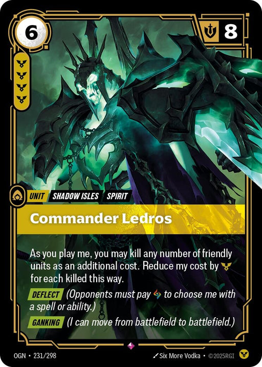 Image for Commander Ledros (231/298) [Origins] - Riftbound: League of Legends Trading Card Game