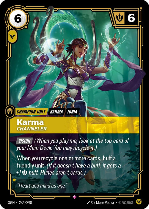 Image for Karma - Channeler (235/298) [Origins] - Riftbound: League of Legends Trading Card Game