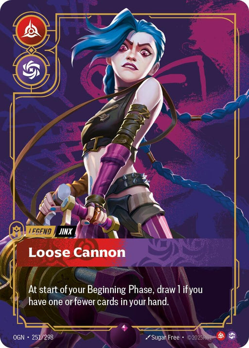 Image for Jinx - Loose Cannon (251/298) [Origins] - Riftbound: League of Legends Trading Card Game