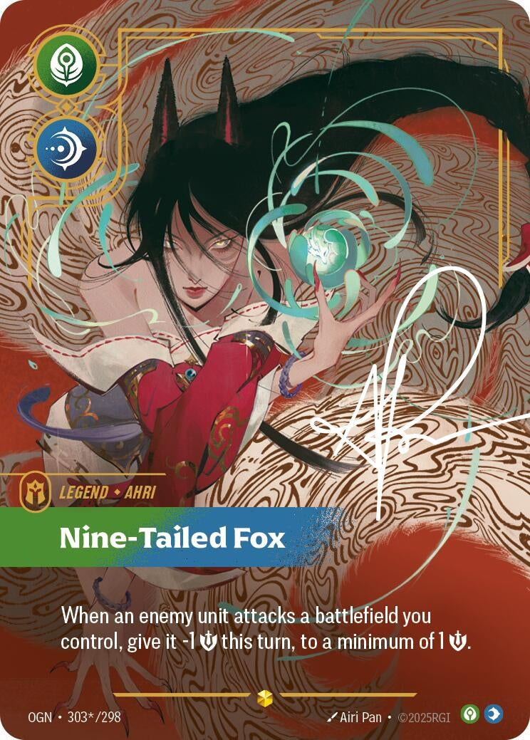 Image for Ahri - Nine-Tailed Fox (Signature) (303*/298) [Origins] - Riftbound: League of Legends Trading Card Game