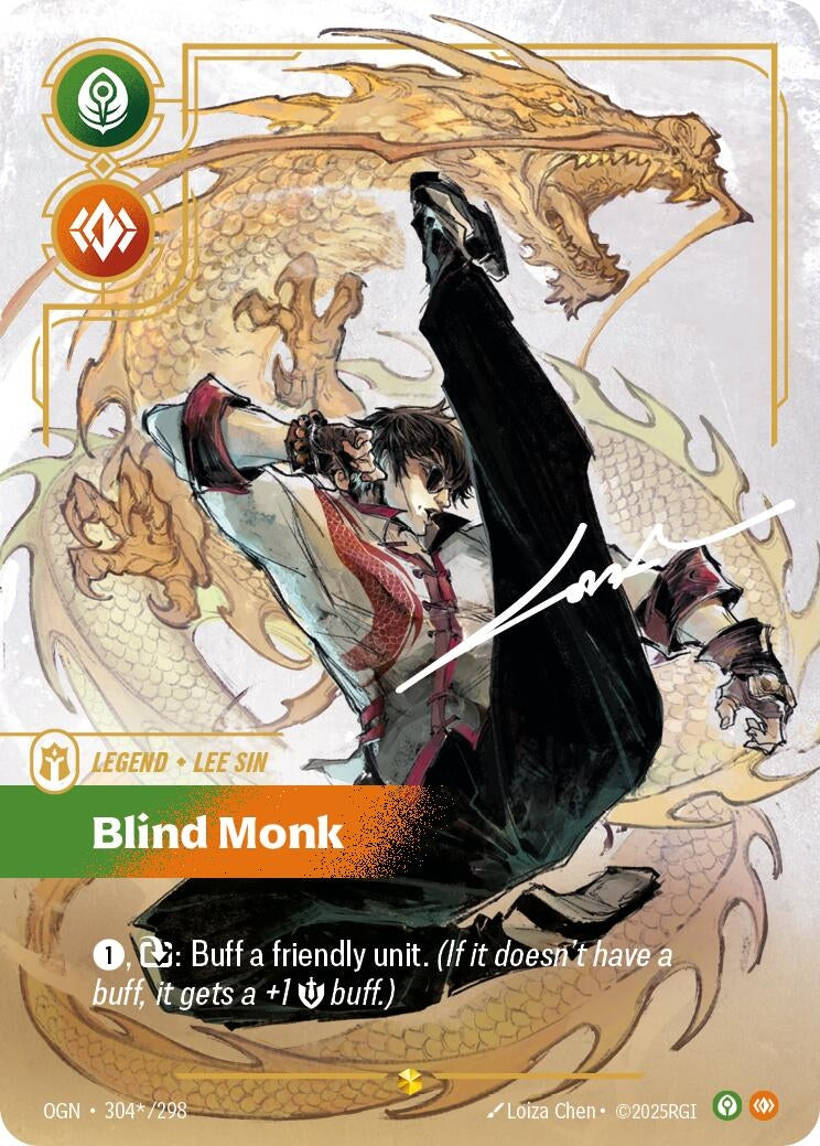Image for Lee Sin - Blind Monk (Signature) (304*/298) [Origins] - Riftbound: League of Legends Trading Card Game