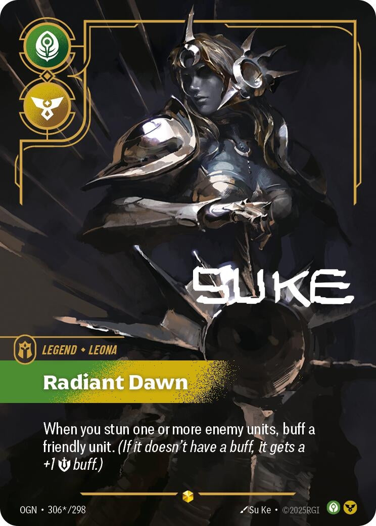 Image for Leona - Radiant Dawn (Signature) (306*/298) [Origins] - Riftbound: League of Legends Trading Card Game