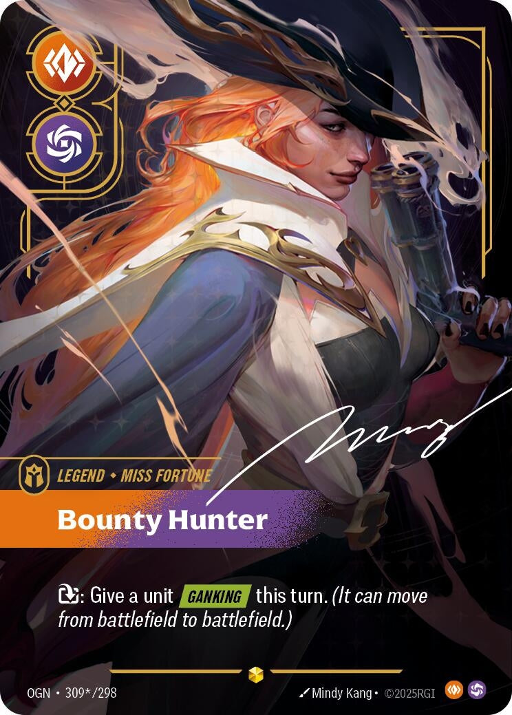 Image for Miss Fortune - Bounty Hunter (Signature) (309*/298) [Origins] - Riftbound: League of Legends Trading Card Game
