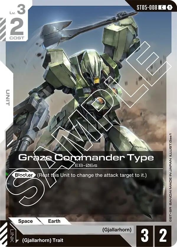 Image for Graze Commander Type (ST05-008) [Starter Deck 05: Iron Bloom] - Gundam Card Game