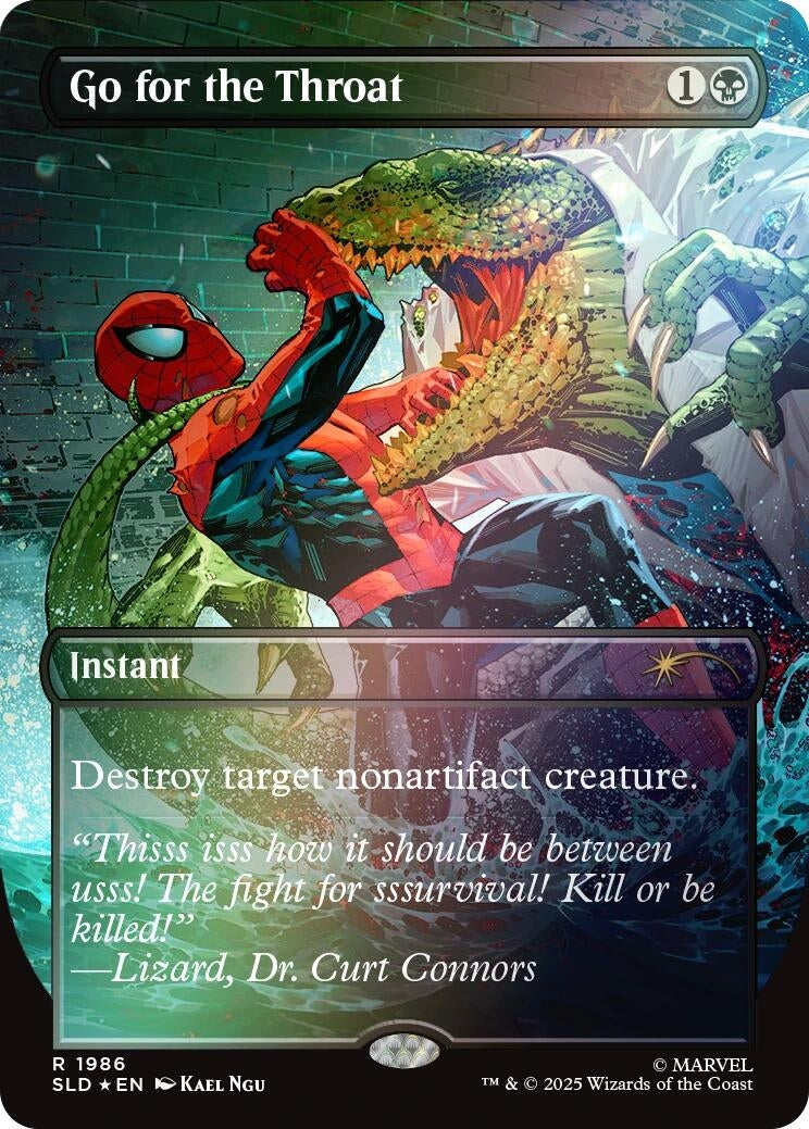 Image for Go for the Throat (Rainbow Foil) (1986) - Magic: The Gathering