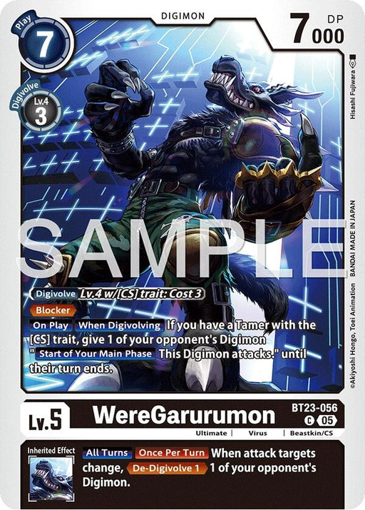 Image for WereGarurumon (BT23-056 C) [Hackers' Slumber] - Digimon Card Game
