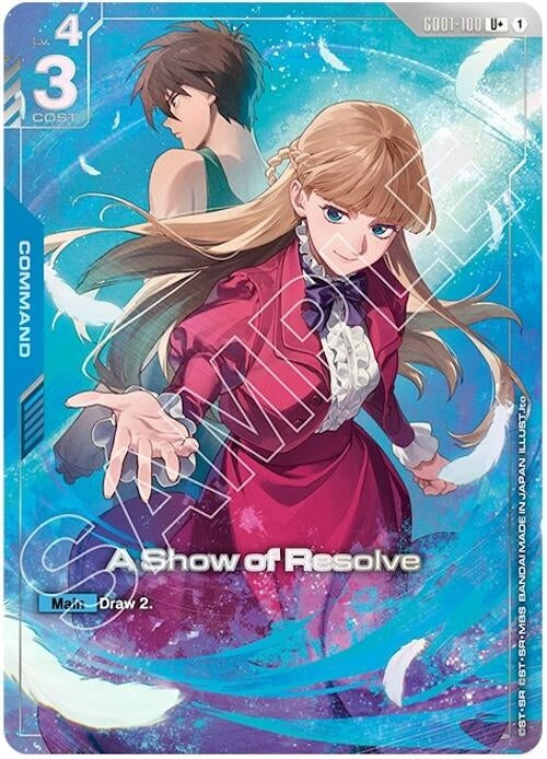 Image for A Show of Resolve (U+) (PB01) (GD01-100) [Gundam Promotional Cards] - Gundam Card Game