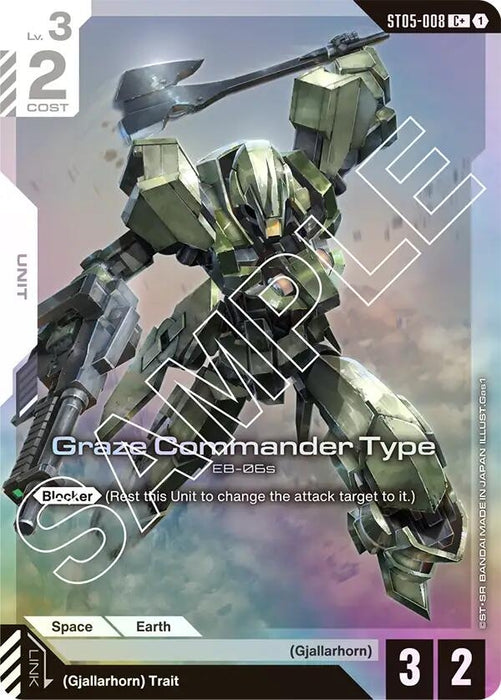 Image for Graze Commander Type (C+) (ST05-008) [Starter Deck 05: Iron Bloom] - Gundam Card Game