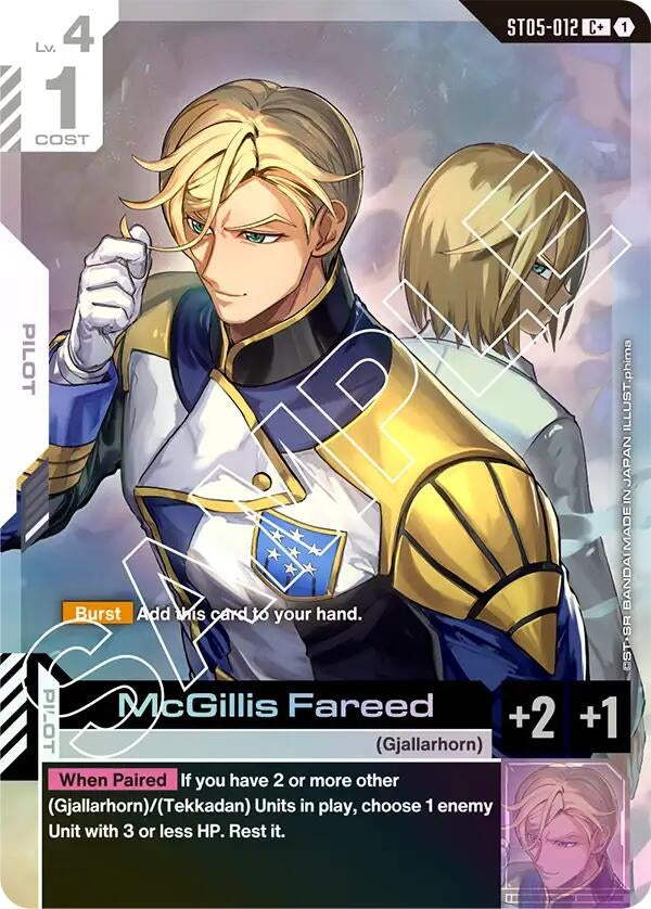 Image for McGillis Fareed (C+) (ST05-012) [Starter Deck 05: Iron Bloom] - Gundam Card Game
