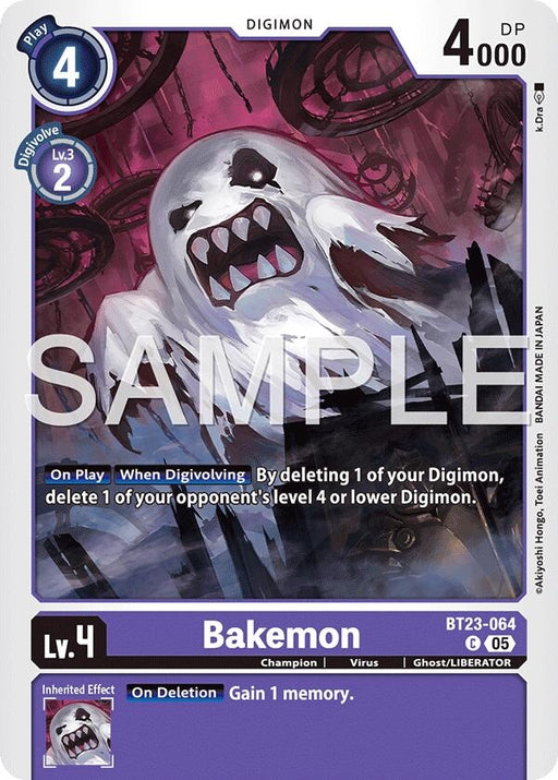 Image for Bakemon (BT23-064 C) [Hackers' Slumber] - Digimon Card Game