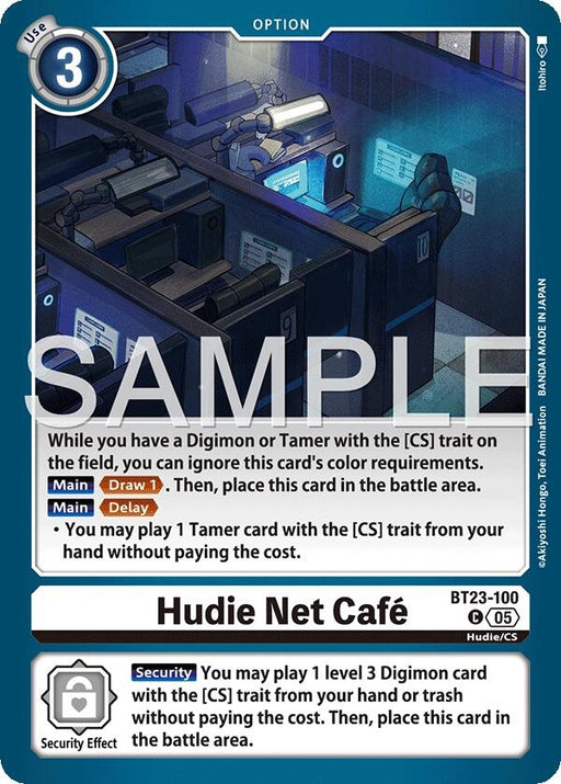 Image for Hudie Net Cafe (BT23-100 C) [Hackers' Slumber] - Digimon Card Game