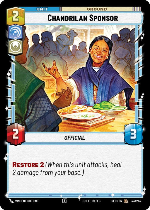 Image for Chandrilan Sponsor (43/264) [Secrets of Power] - Star Wars: Unlimited