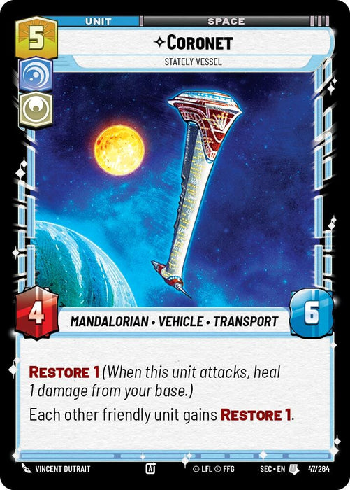 Image for Coronet - Stately Vessel (47/264) [Secrets of Power] - Star Wars: Unlimited